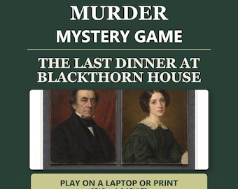 Printable Murder Mystery Game for Adults | Country House Dinner Mystery | Solo, Date Night or 4–8 Players | Blackthorn House