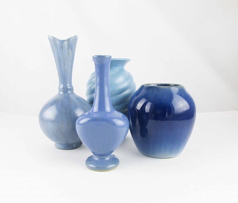 6 Tall Stoneware Vase With Narrow Neck and Flat Body Etsy