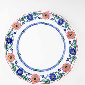 s Rhodes by Wedgwood Red Blue Floral Salad Plate s Rhodes by Wedgwood Red Blue Floral Salad Plate