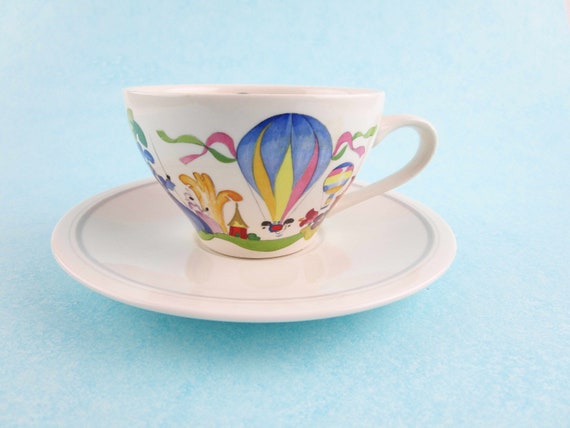 Villeroy And Boch Anjou Flat Cup And Saucer Set 