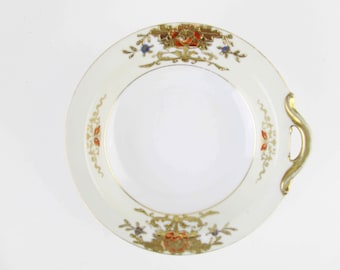 Vintage 'Noritake' Lemon Dish - No. 42200 Pattern - Gold Detailed - Pierced Burnished Gold Handle - Moriage