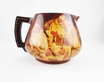 Portrait Pitcher - 'J.P./L. France' Monk Pitcher - Antique Lemonade Pitcher - Hand-painted by Artist Cora C. Henney - Monk Portrait - Friar