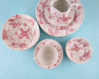 Vintage Nikko Ming Tree Double Phoenix Japan 6 Piece Place Setting