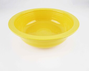 A 'Fiesta' Nappy Bowl - Yellow 'Fiesta' Nappy - Homer Laughlin - Collectible - 8 1/2" Diameter Nappy - Great Color