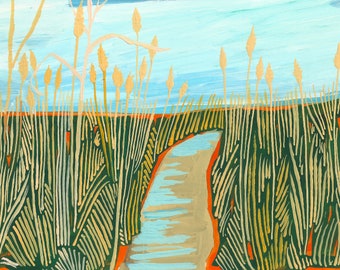 day 73—EASTERN SHORE. MARYLAND—print of an original gouache painting