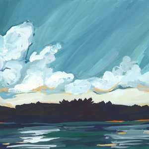day 39—northwoods of WISCONSIN—print of an original gouache painting