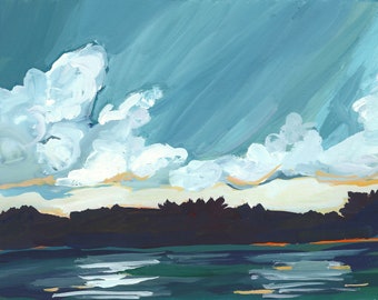 day 39—northwoods of WISCONSIN—print of an original gouache painting