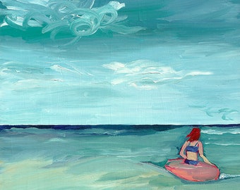 Into the Blue - limited edition giclee print of an original oil painting