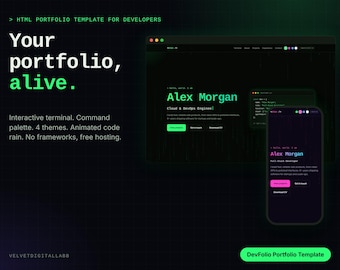 Webbmall för utvecklarportfölj i HTML | | Personlig webbplats för programmerare | Direktnedladdning