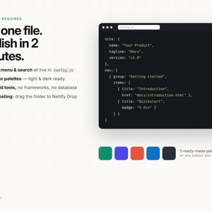 SaaSおよびスタートアップ向けのドキュメントWebサイトテンプレート（HTML）、APIドキュメントサイト 画像 8
