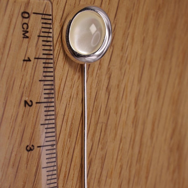 Pin de solapa de corbata de nácar, regalo de Navidad para él, 1.º, 12.º, 30.º aniversario de bodas, novio, esposo, padre, hijo, 40, 50, 60, 70, piedra de cumpleaños de junio