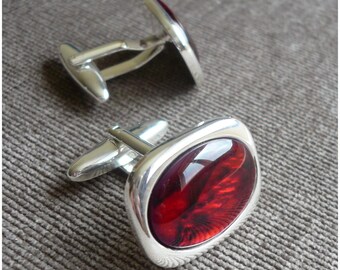 ruby wedding cufflinks