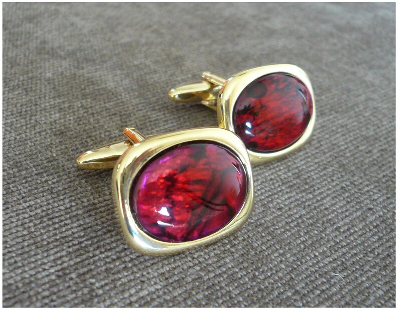 ruby wedding cufflinks