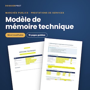 Technical Memorandum Template (Word): Public Procurement of Services, Criteria Grid, Formulations, Checklist