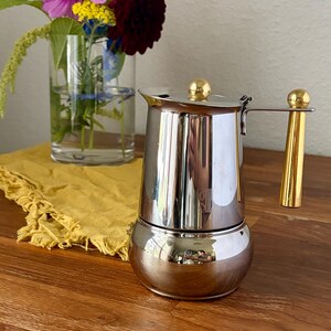 Vintage GB Guido Bergna Moka-Kanne | Italienische Espressokanne aus 18/10 Edelstahl