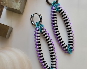 Fasching Ohrringe.  Perlen Perlen Ohrringe.  Unikat.  Geschenk für sie.