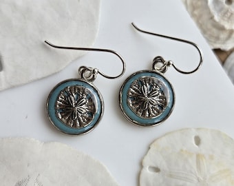 Sanddollar Ohrringe.  Geschenk für sie.  Harz-Ohrringe