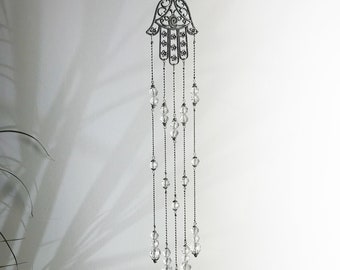 Hamsa Hand Sonnenfänger: Kristall Fensterschmuck, Home Decor