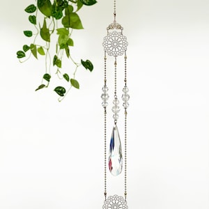 Gorgeous long crystal suncatcher hanging, sun catcher crystals for windows, decor crystals, crystal hanging