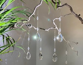 6- or 9-set elegant Crystal decor hangings, suncatcher crystals for windows, decor branches, wedding crystal, cristmas decor