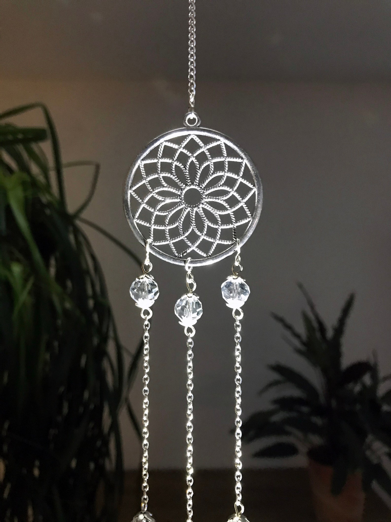 Dreamcatchersuncatcher Crystal Hanging Suncatcher Crystals Etsy