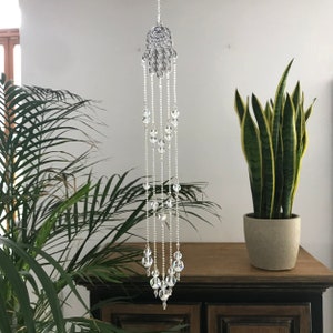 Crystal Hamsa Hand Suncatcher: Window Hanging Decor