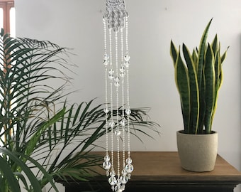 Crystal Hamsa Hand Suncatcher: Window Hanging Decor