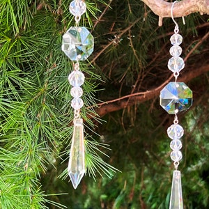 Crystal Suncatcher Set: Icicle Prism Decor, Wedding Ornament