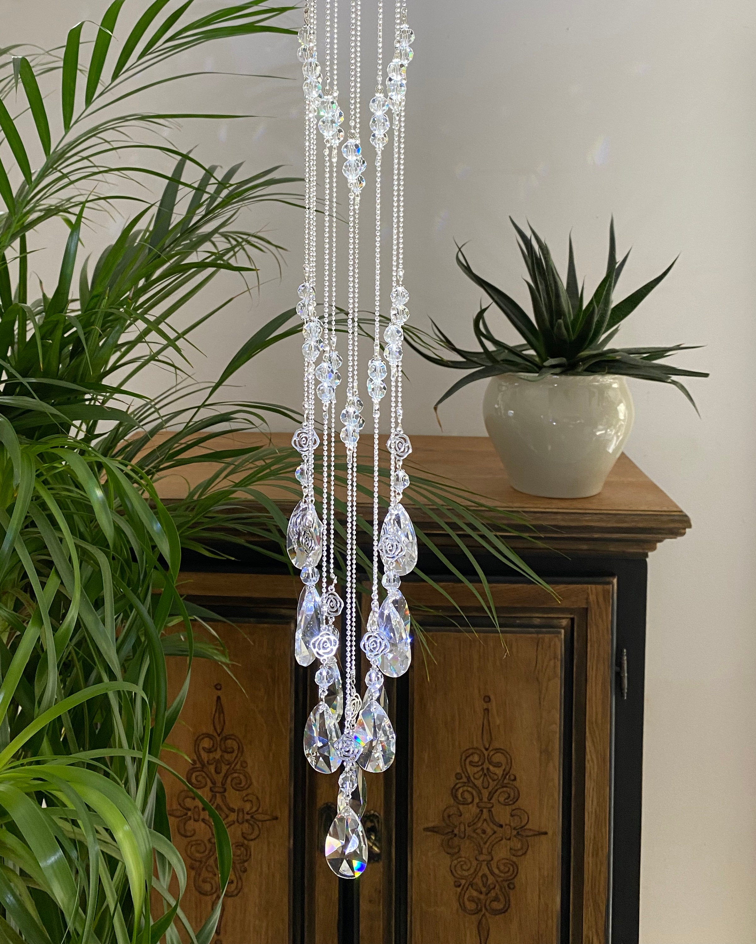 Unique Crystal Window Decoration Suncatcher Chandelier Hanging