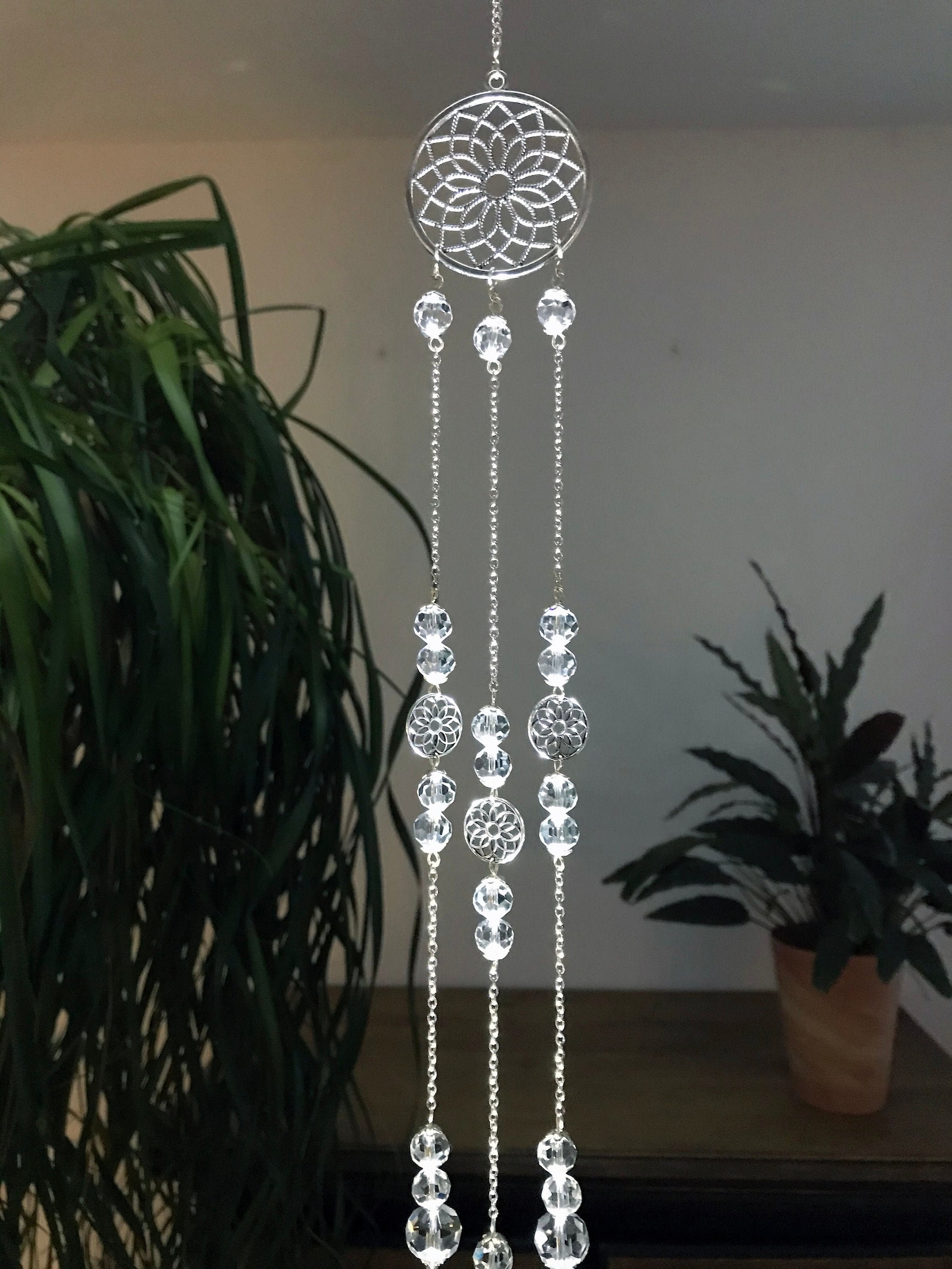 Dreamcatchersuncatcher Crystal Hanging Suncatcher Crystals Etsy