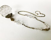 Elegant crystal ball suncatcher, suncatcher crystals for windows, window treatment, wedding crystals, christmas decor