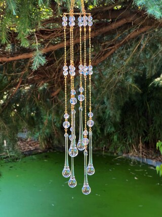 Acchiappasole Di Cristallo Di Luna Lampadario Con Pendente Di