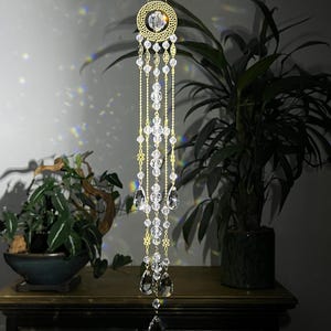 Unique crystal window decoration suncatcher chandelier hanging, suncatcher crystals for windows, decor crystals, light catcher