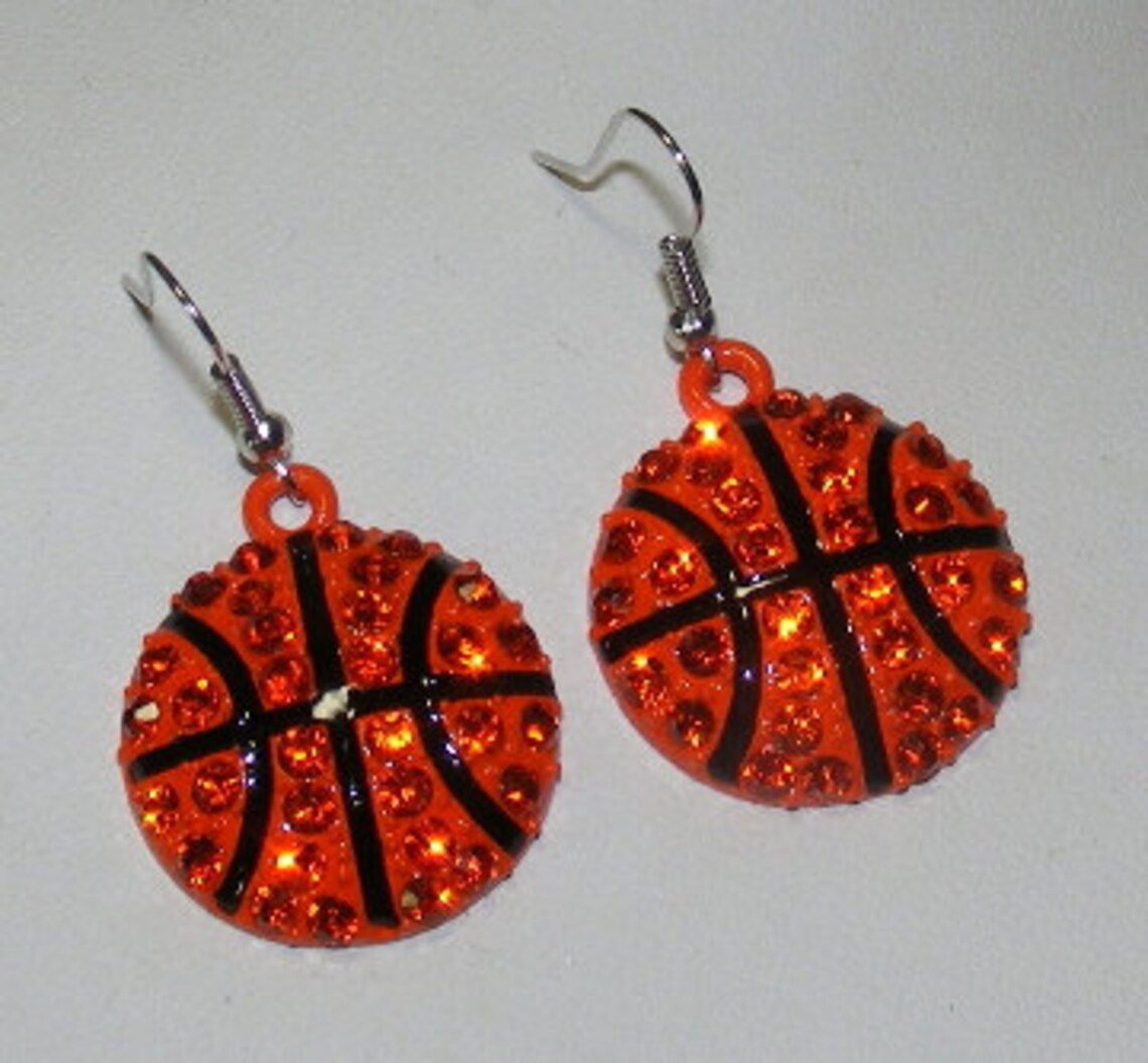 Basketball earrings Etsy