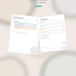 Agenda stampabile per la gestione del doppio corpo / Foglio di lavoro per sessioni di focalizzazione sull'ADHD / Download immediato in PDF