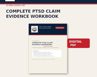 PTSD VA Claim Evidence Workbook | Veteran Claim Organizer PDF
