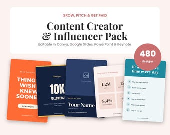 Paquete para creadores de contenido: Kit de prensa, lista de precios, correos electrónicos de presentación, plantillas de Canva (descarga digital)