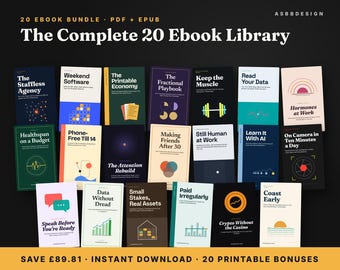 Paquete de 20 libros electrónicos: Guías sobre negocios, salud, finanzas y habilidades (PDF + EPUB)