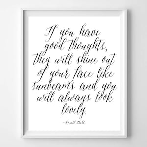 Matilda Quote Art Printable - Roald Dahl Nursery Kids Room Wall Art