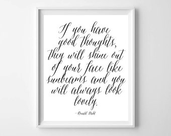 Matilda Quote Art Printable - Roald Dahl Nursery Kids Room Wall Art