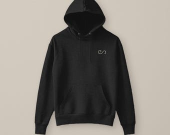 Endless Logo Hoodie, Embroidered Emblem Unisex Hoodie, Endless Minimalist Gift