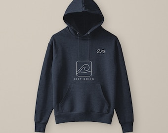 Keep Going Hoodie, Keep Going Wave Unisex Hoodie, Endless Minimalist Gift