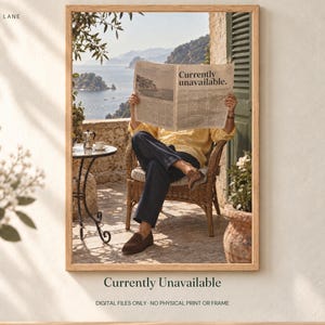 Currently Unavailable Printable Wall Art, Retro Digital Download, 5 PDF Sizes Including 50x70 cm image 1
