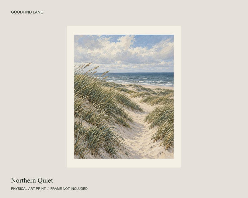 Coastal Dunes Art Print, Neutral Beach Wall Decor, Unframed Matte Poster, 12x16 or 16x20 Bild 4