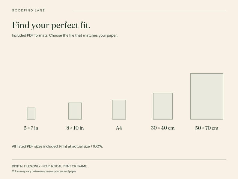 Currently Unavailable Printable Wall Art, Retro Digital Download, 5 PDF Sizes Including 50x70 cm image 4
