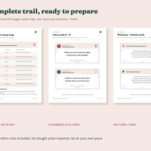Chasse au trésor de Noël à imprimer en intérieur, 8 cartes indices, jeu familial pour les fêtes, format US Letter + A4 (PDF) image 2