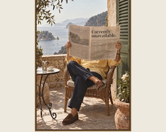Currently Unavailable Poster, Retro Wall Art, 50x70 cm Unframed Matte Print