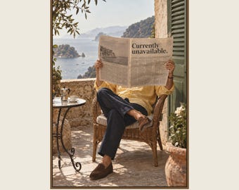 Currently Unavailable Printable Wall Art, Retro Digital Download, 5 PDF Sizes Including 50x70 cm