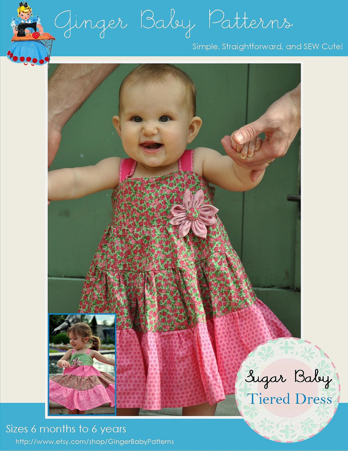 Sugar Baby Tiered Dress Baby Toddler Girls PDF Dress Pattern Etsy