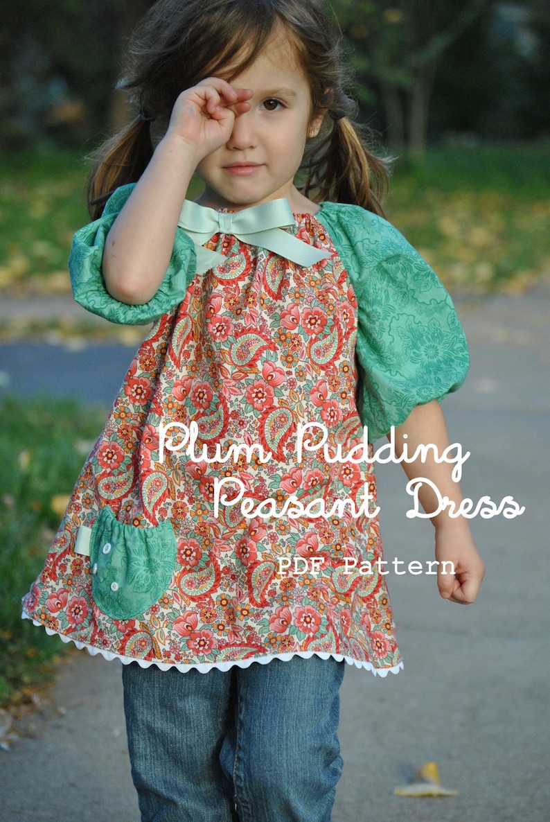 Plum Pudding Peasant Dress or Top Baby Toddler Girls Easy Etsy